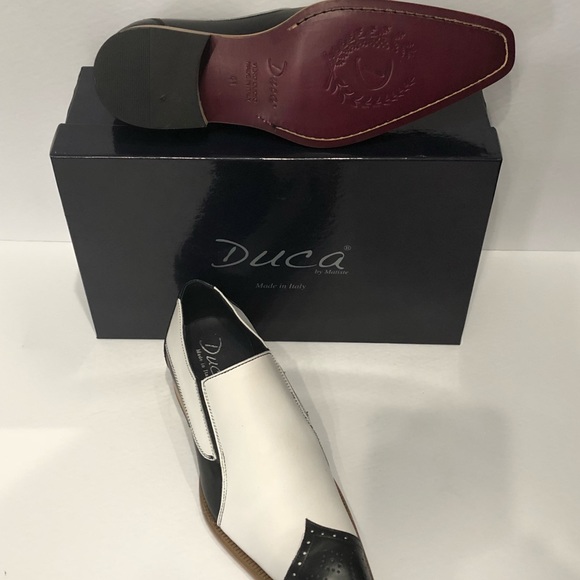 Men duca shoes point toe Italian leather - Picture 4 of 4